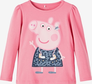 NAME IT Shirt 'Jimina Peppapig' in Pink: predná strana