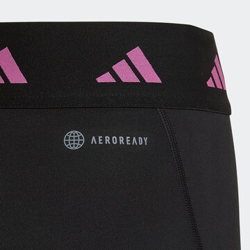 ADIDAS SPORTSWEAR Skinny Workout Pants 'Aeroready Warm Techfit' in Black