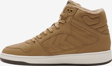 Hummel High-Top Sneakers in Brown: front