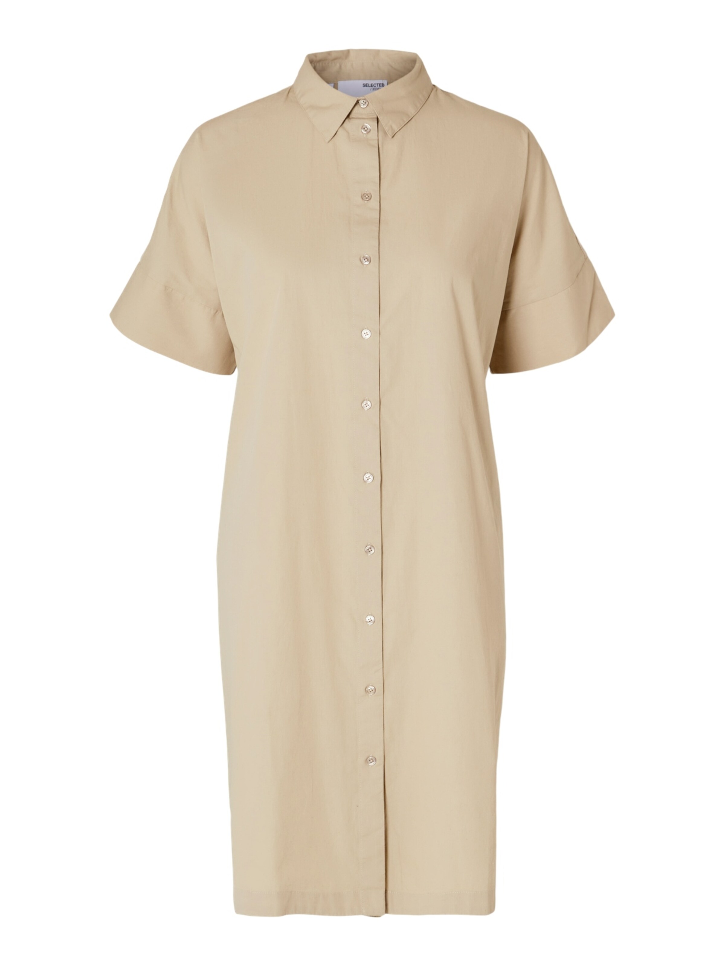 SELECTED - Vestido camisero 'Blair' en beige: frente