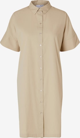 Abito camicia 'BLAIR' di SELECTED FEMME in beige: frontale