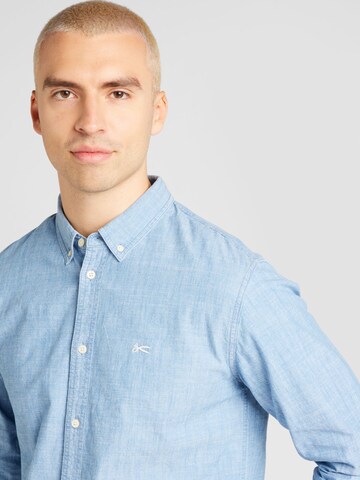 DENHAM Regular fit Button Up Shirt 'RICH' in Blue