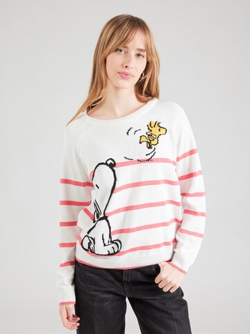 Frogbox Trui 'Snoopy & Woodstock' in Wit: voorkant