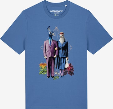 Maglietta ' Fancy Birds ' di Watapparel in blu: frontale