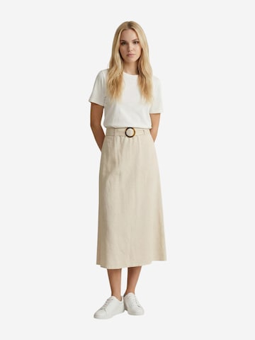 Gonna 'Jdymilan Linen Hw Belted Skirt Wvn Dia 15366394' di Jaqueline de Yong in beige