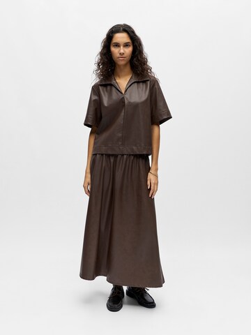 Camicia da donna 'OBJEmery' di OBJECT in marrone