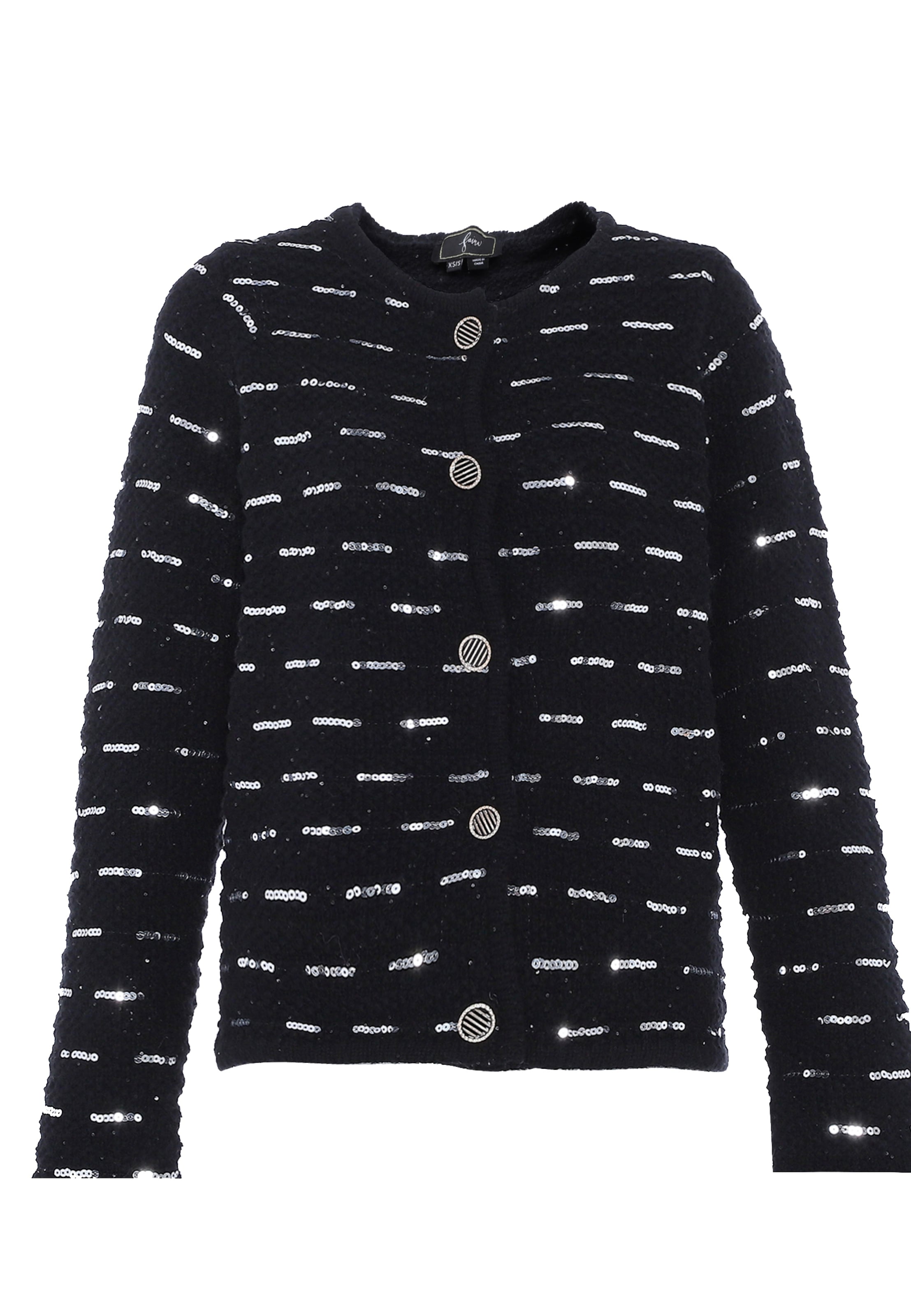 faina Knit cardigan in Black: front