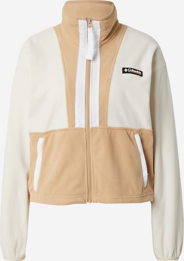 COLUMBIA Functionele fleece jas 'Back Bowl' in de kleur Camel / Wit / Natuurwit, Productweergave