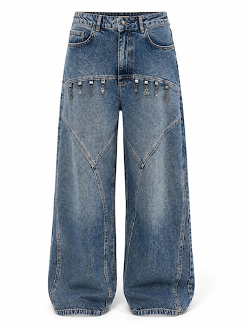 IT'S BASIC Barrel Jeans 'BARREL BALLOON MID RISE JEANS'‌ in Blau