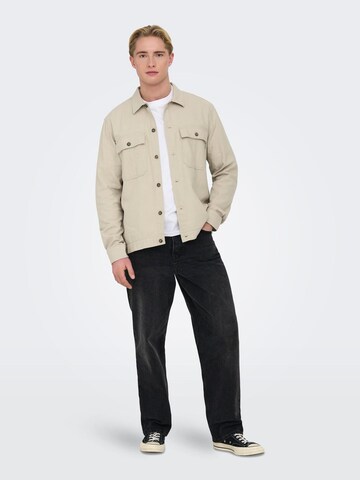 Only & Sons Regular Fit Hemd 'KENNET' in Grau