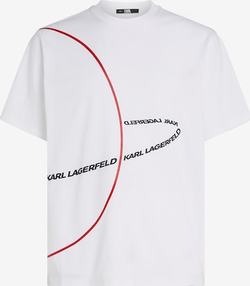 Tricou ' Mars Logo ' de la Karl Lagerfeld pe alb: față