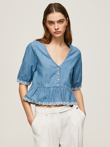 Pepe Jeans Blouse 'Berta' in Blauw: voorkant