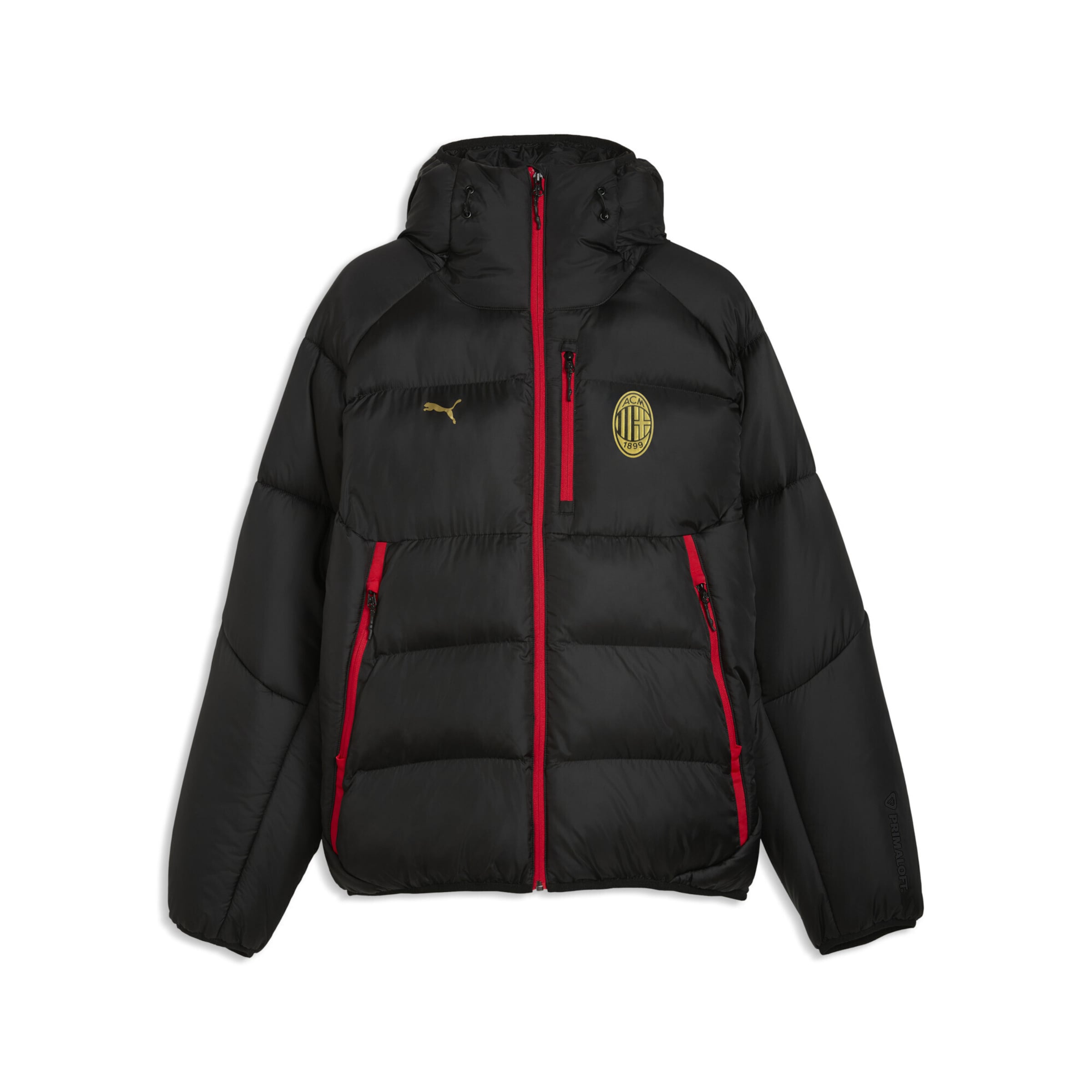 PUMA Winterjas 'AC Milan PUMATECH PrimaLoft®' in Zwart: voorkant