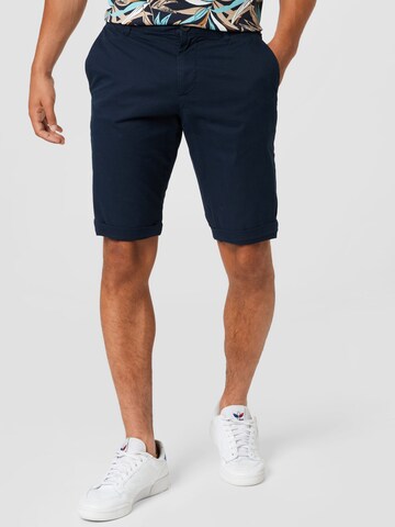 TOM TAILOR Regular Chino trousers in Blue: front