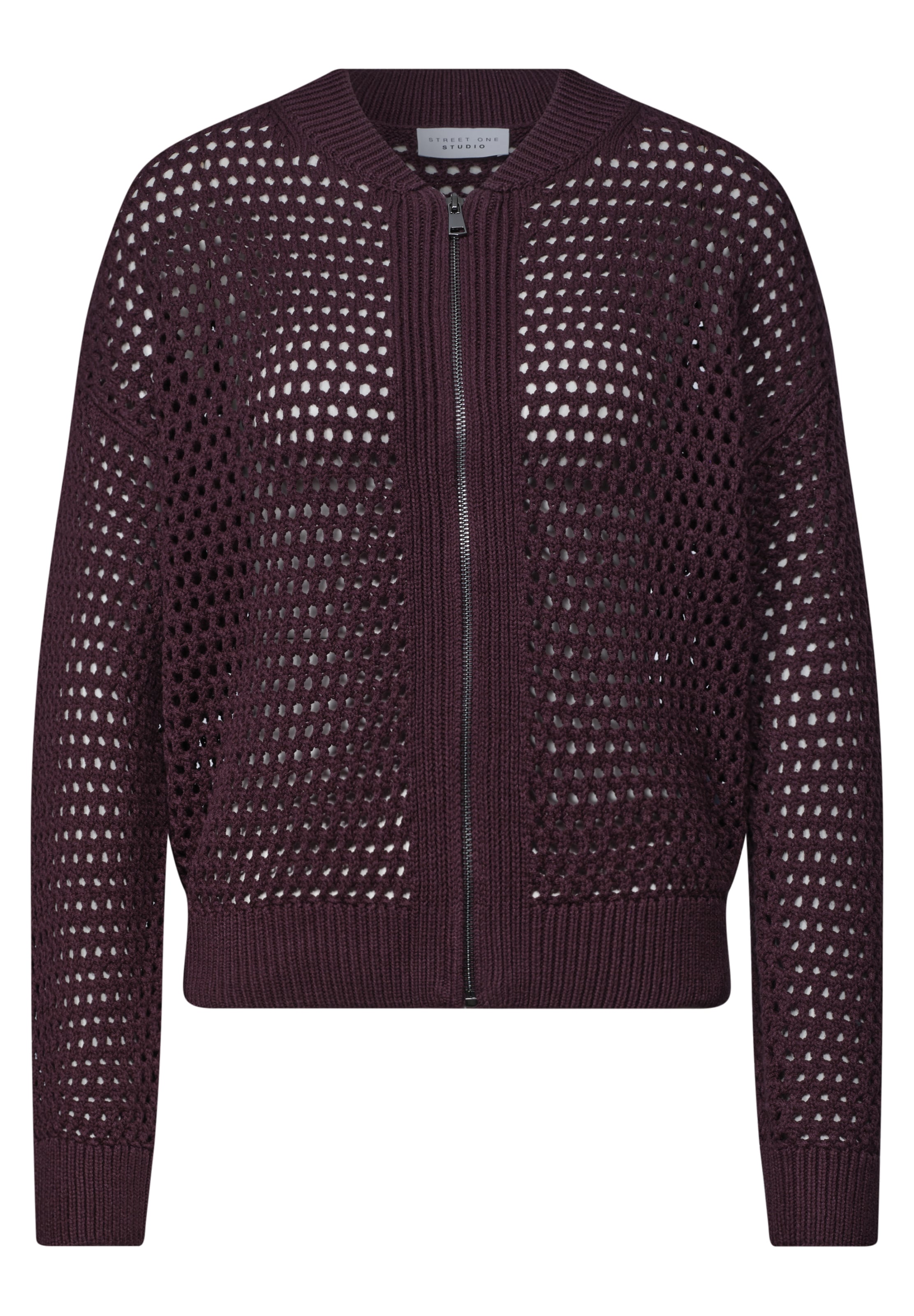 Street One Studio Strickjacke in Lila: Vorderseite