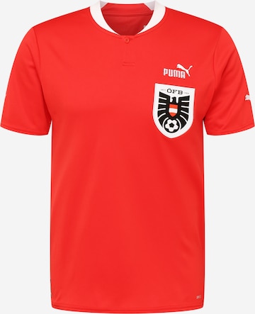 PUMA - Camiseta de fútbol en rojo: frente