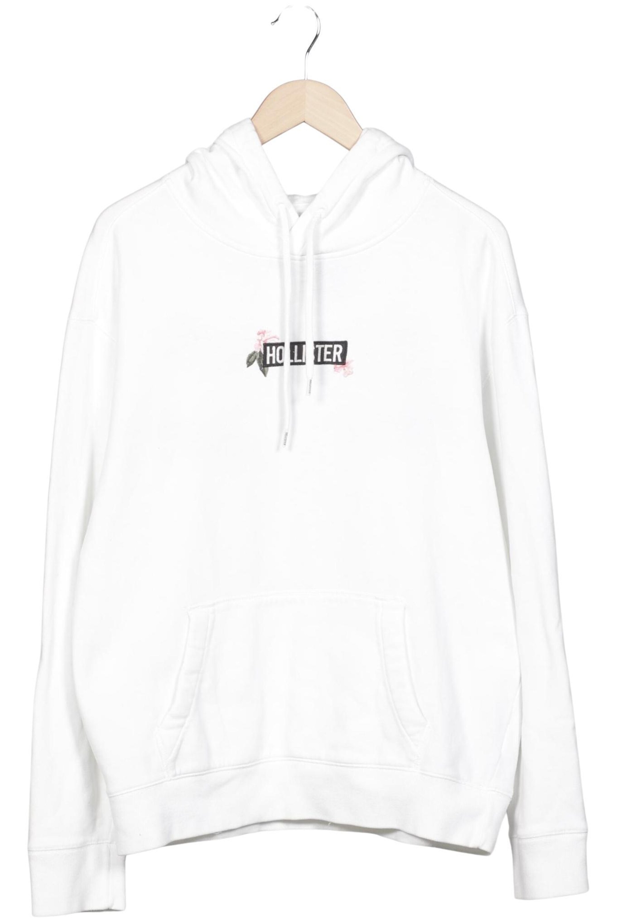 HOLLISTER Sweatshirt & Zip-Up Hoodie in L in White: front