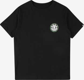 T-Shirt ELEMENT en noir : devant