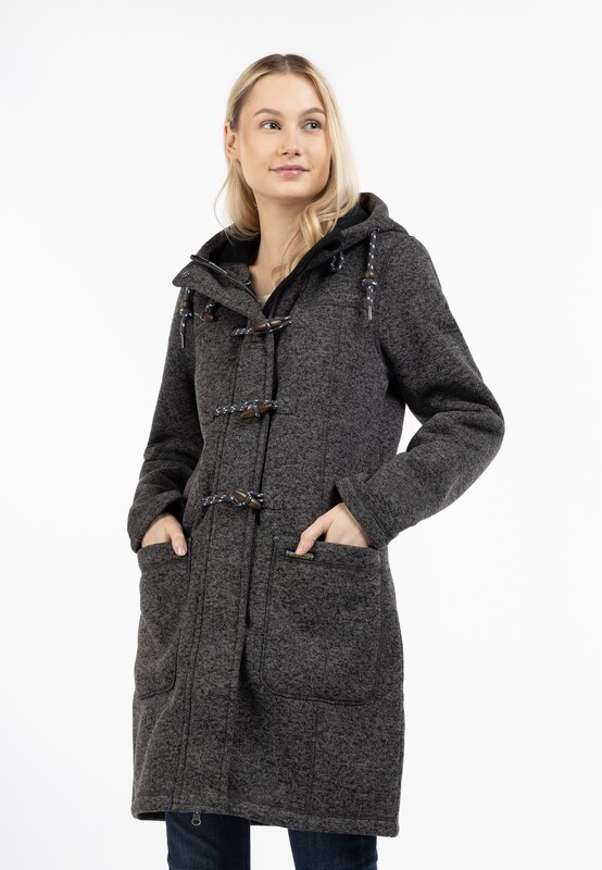 Schmuddelwedda Between-Seasons Coat in Dark Grey