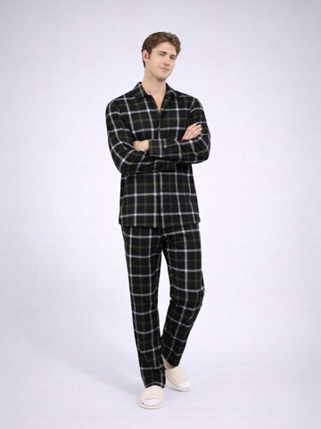 PANTONECLO Pyjama lang 'Pantoneclo Men’s Nightwear Set' in Zwart