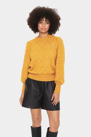 SAINT TROPEZ Sweter w kolorze żółty: przód