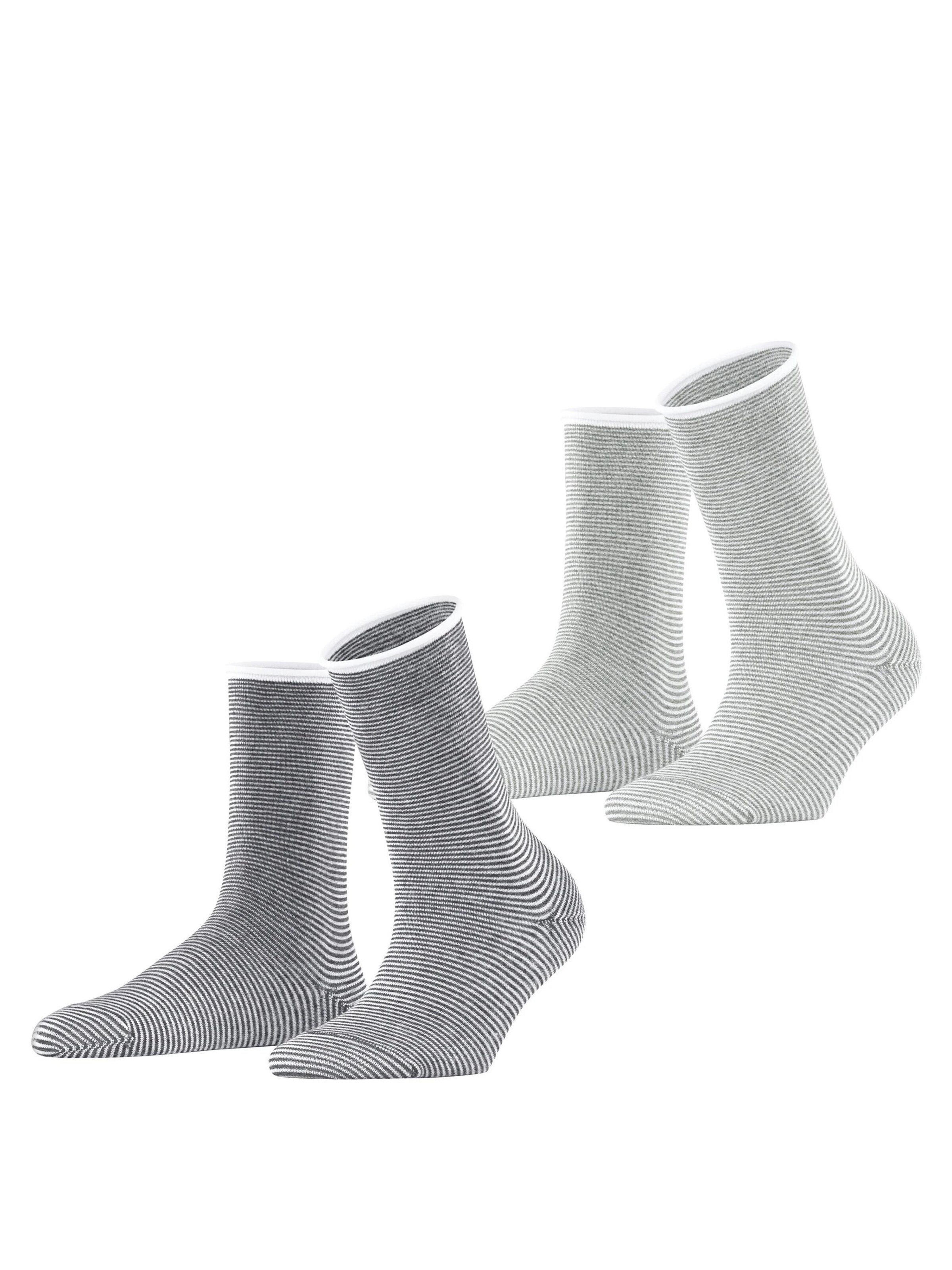 ESPRIT Socken 'Allover Stripe 2-Pack'‌‌‌‌‌‌‌‌‌ in Mischfarben: Vorderseite