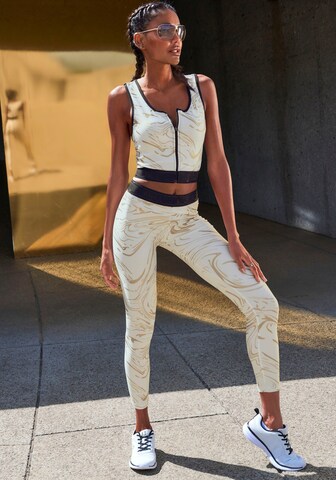 LASCANA ACTIVE - Skinny Pantalón deportivo en blanco