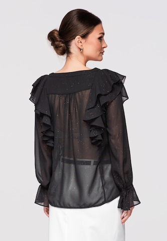 Ombre Blouse in Black