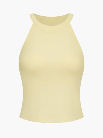 cfab (formerly creamy fabrics) Top 'Neck Holder Bra Top' in Geel: voorkant