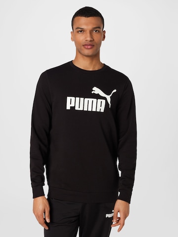 PUMA Athletic Sweatshirt 'Ess' in Black: front