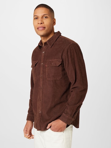 LEVI'S ® Comfort Fit Skjorta 'Jackson Worker' i brun: framsida