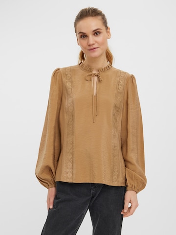 VERO MODA Bluse 'Idda' i brun: forside