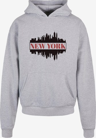Merchcode Sweatshirt 'New York' in Grey: front