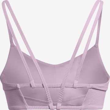 UNDER ARMOUR Bustier Sport-BH 'Meridian Rib' in Lila