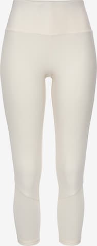 LASCANA ACTIVE Skinny Workout Pants in Beige: front