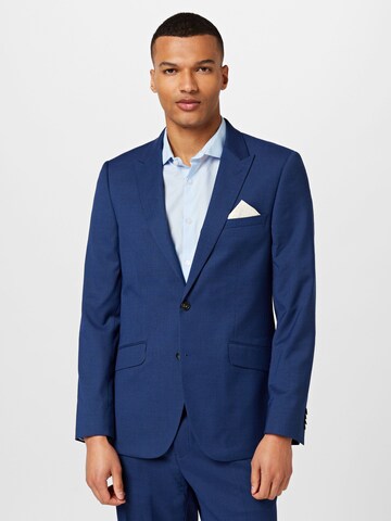 Coupe regular Veste de costume BURTON MENSWEAR LONDON en bleu : devant