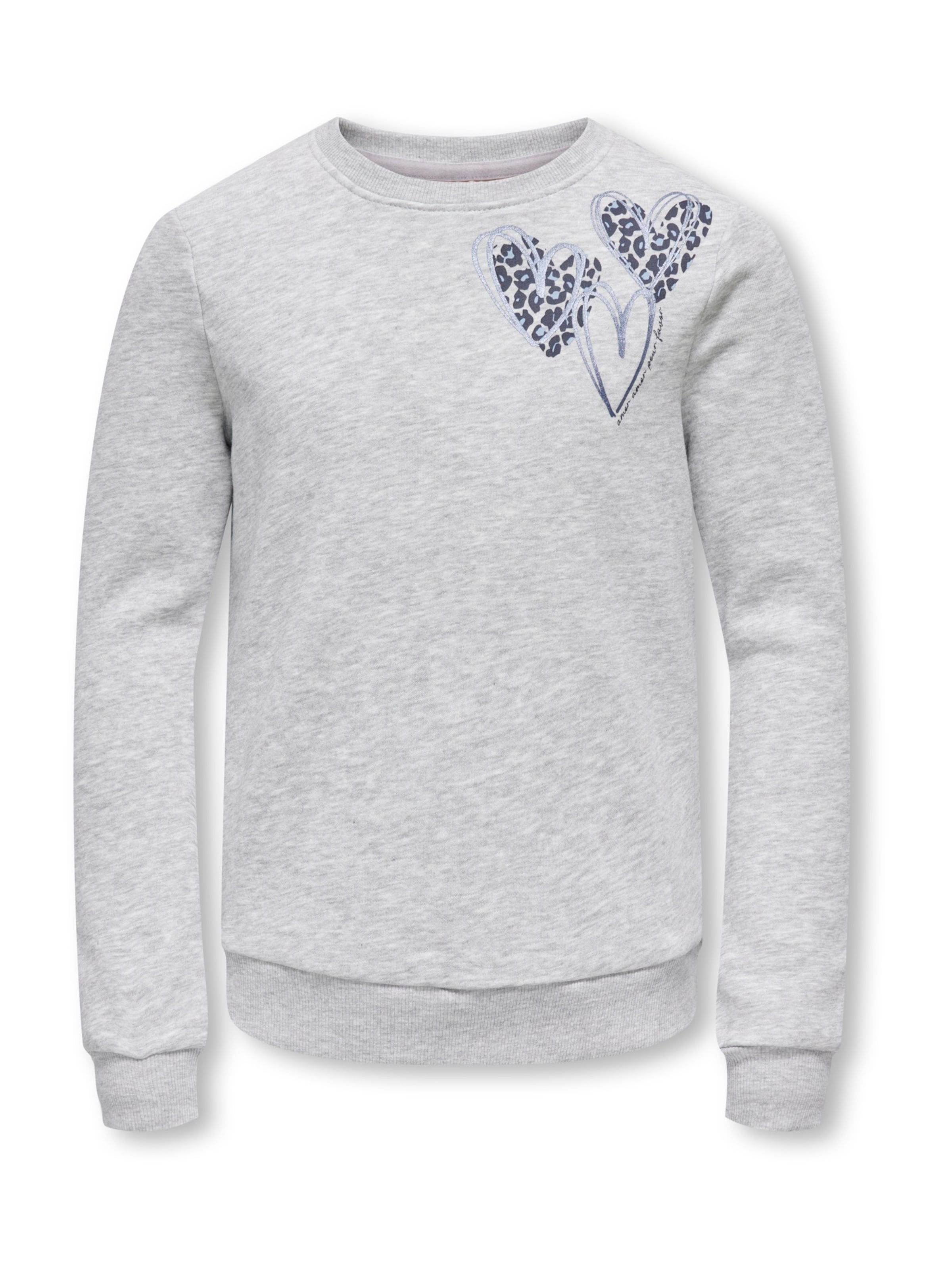 ONLY GIRLS Sweatshirt 'KOGMARY' in Grau: Vorderseite