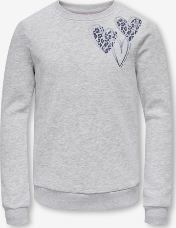 ONLY GIRLS Sweatshirt 'KOGMARY' in Grau: Vorderseite