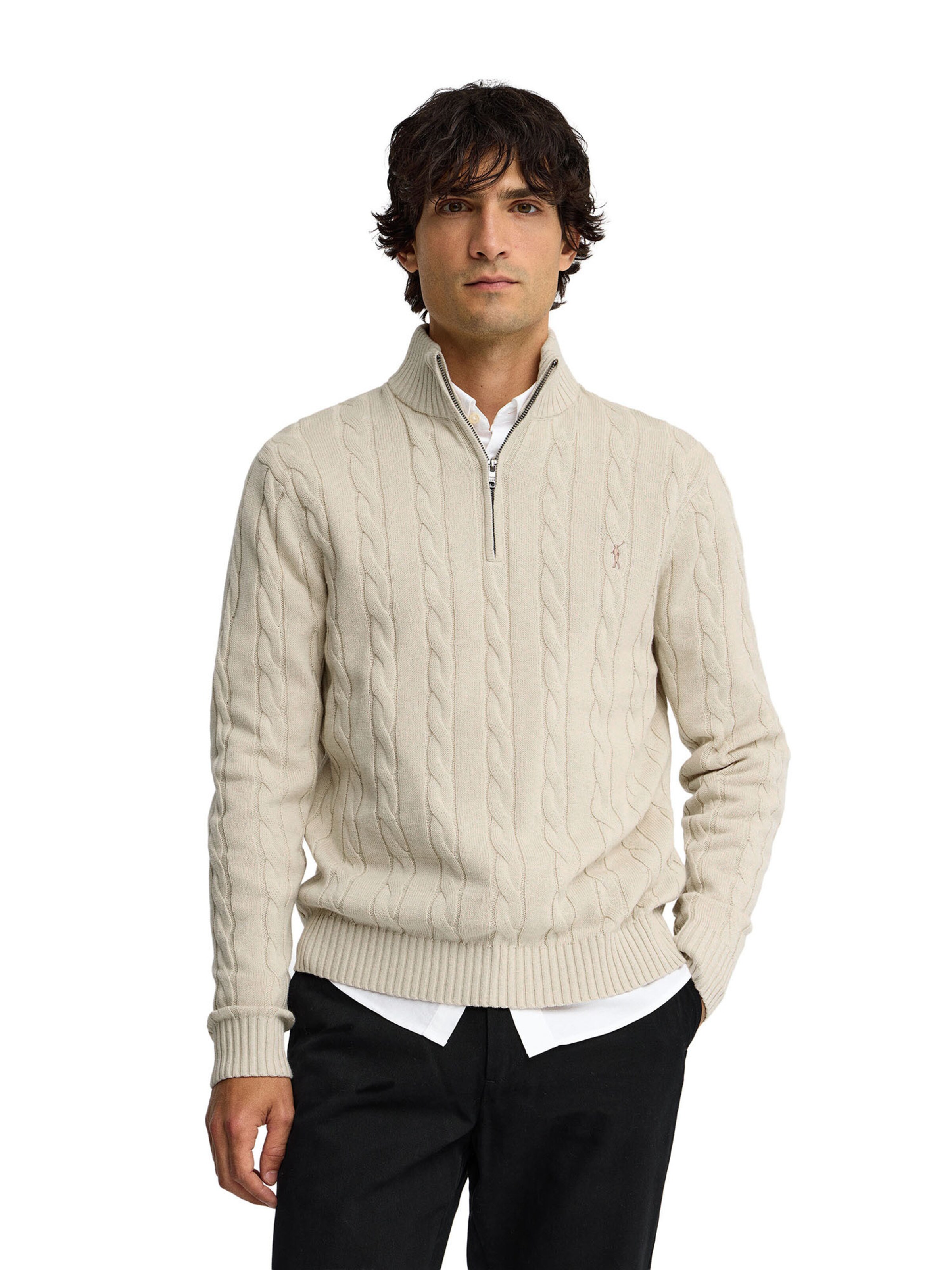 Polo Club Pullover ' RIGBY' in Beige: Vorderseite