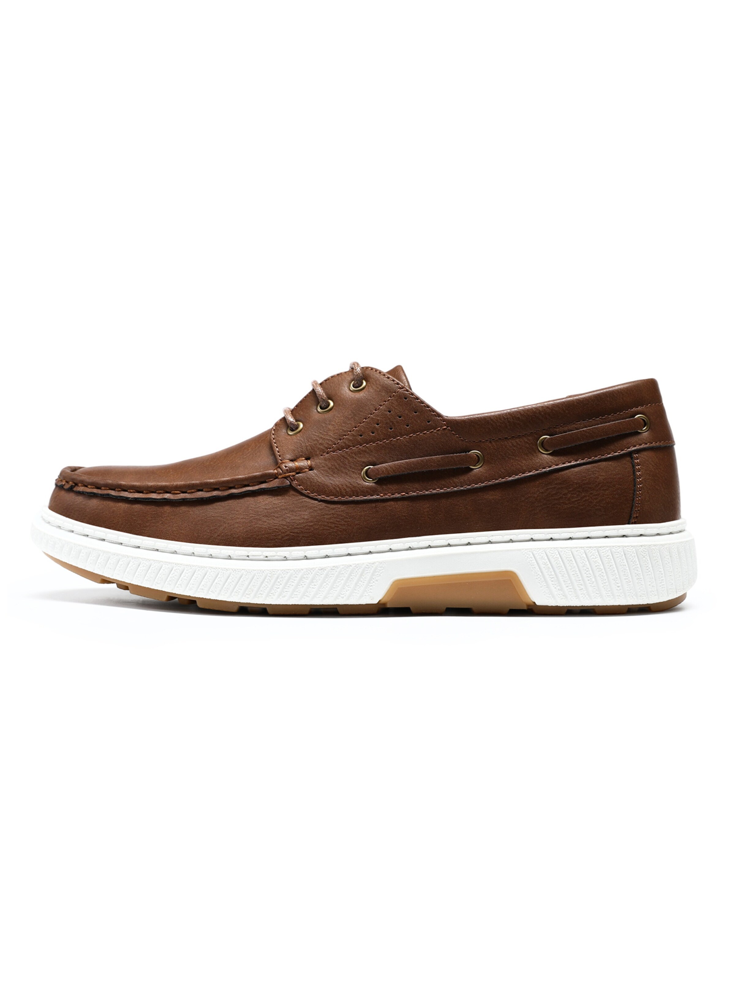 ALLTHEMEN Lace-Up Shoes 'Einfach' in Brown