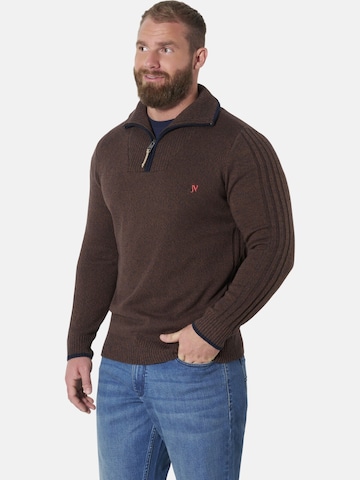 Jan Vanderstorm Pullover 'Onte' in Braun: Vorderseite