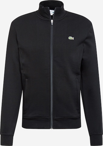 LACOSTE Sweat jacket in Black: front