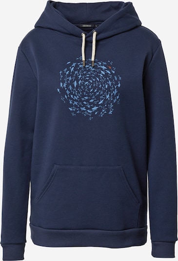 GREENBOMB Sweat-shirt 'Animal Fish Circle' en bleu marine / bleu fumé / melon, Vue avec produit