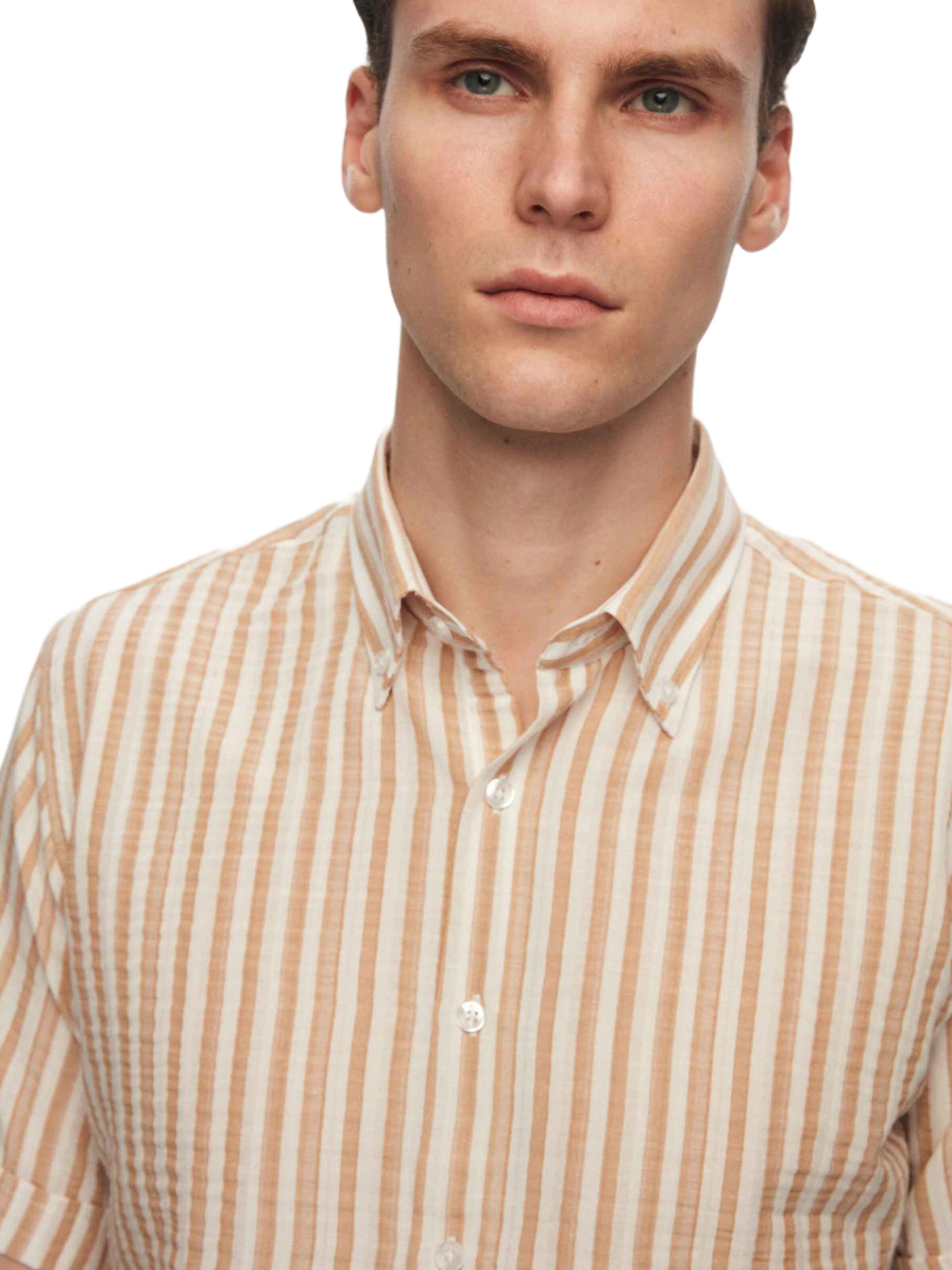 D’S Damat Regular fit Overhemd in Beige