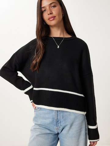 Happiness İstanbul Trui in Zwart