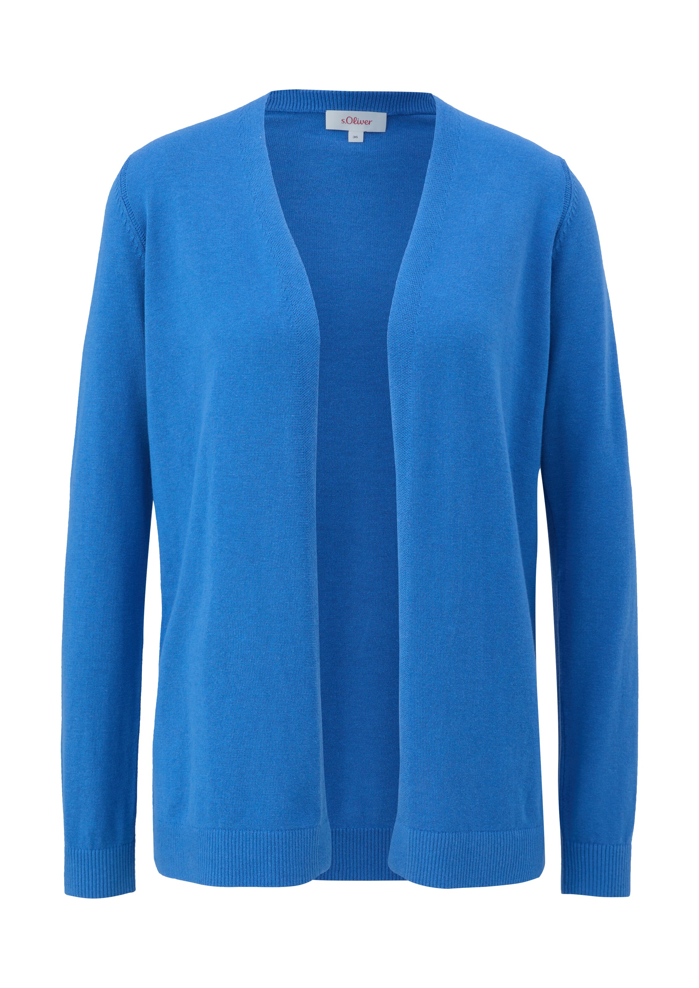 s.Oliver Gebreid vest in Blauw: voorkant
