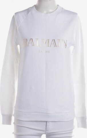 Balmain Sweatshirt & Zip-Up Hoodie in XXS in White: front