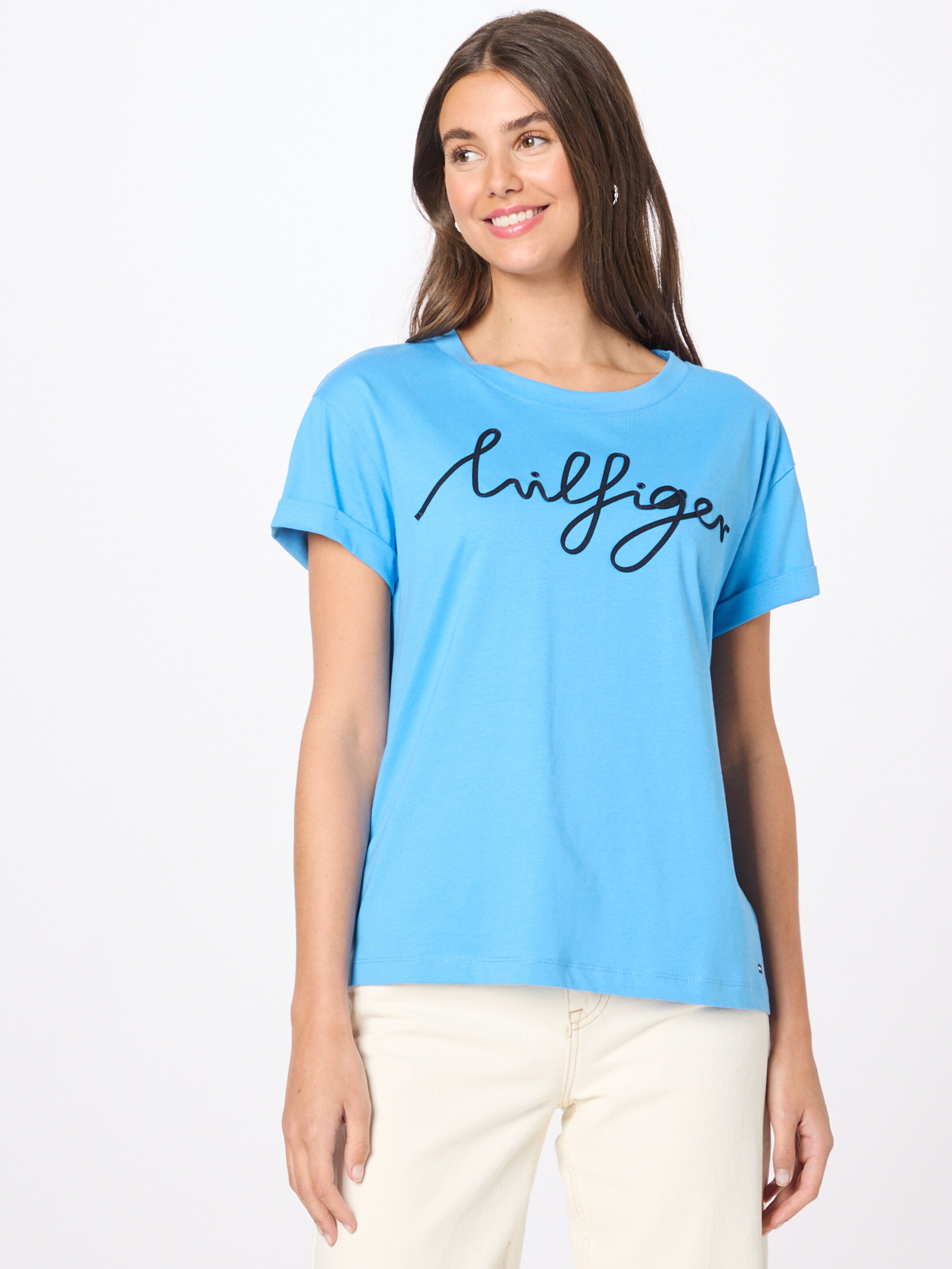 Frauen Shirts & Tops TOMMY HILFIGER T-Shirt in Hellblau - KI04314 Frauen Shirts & Tops TOMMY HILFIGER T-Shirt in Hellblau - KI04314