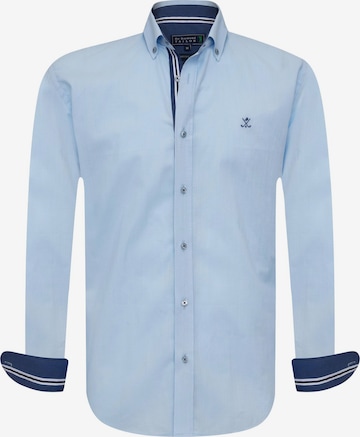 Coupe regular Chemise 'Patty' Sir Raymond Tailor en bleu : devant