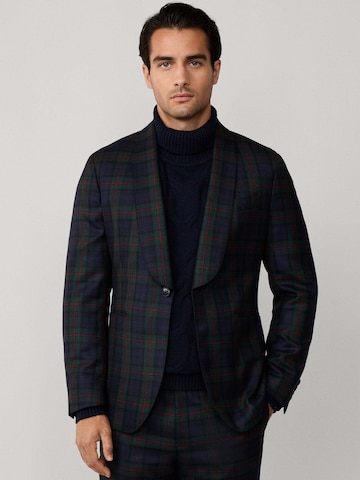 Hackett London Slim fit Suit Jacket 'Tartan' in Green: front